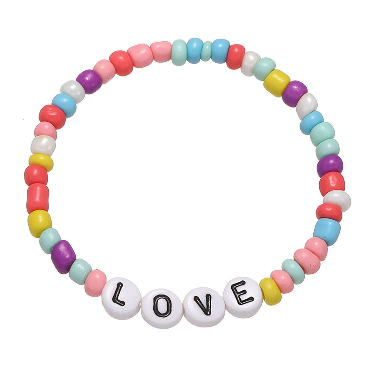 Custom LOVE Beaded Bracelets Beads Size 6 MM Dia. #10