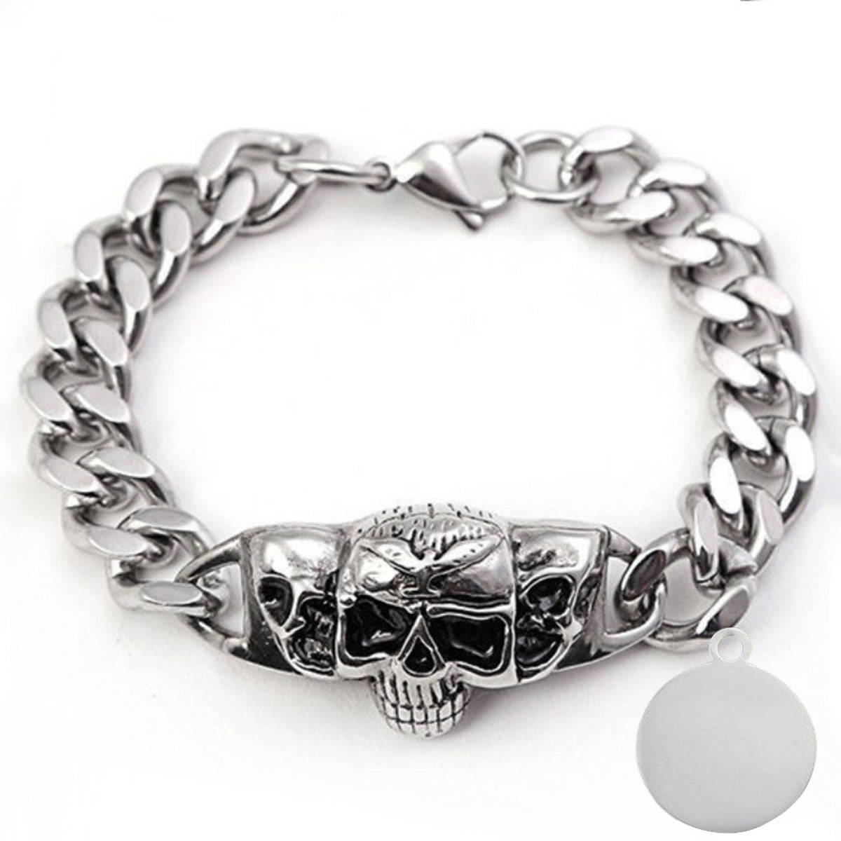 Skull Punk Tank Bracelet Skull Charm #6