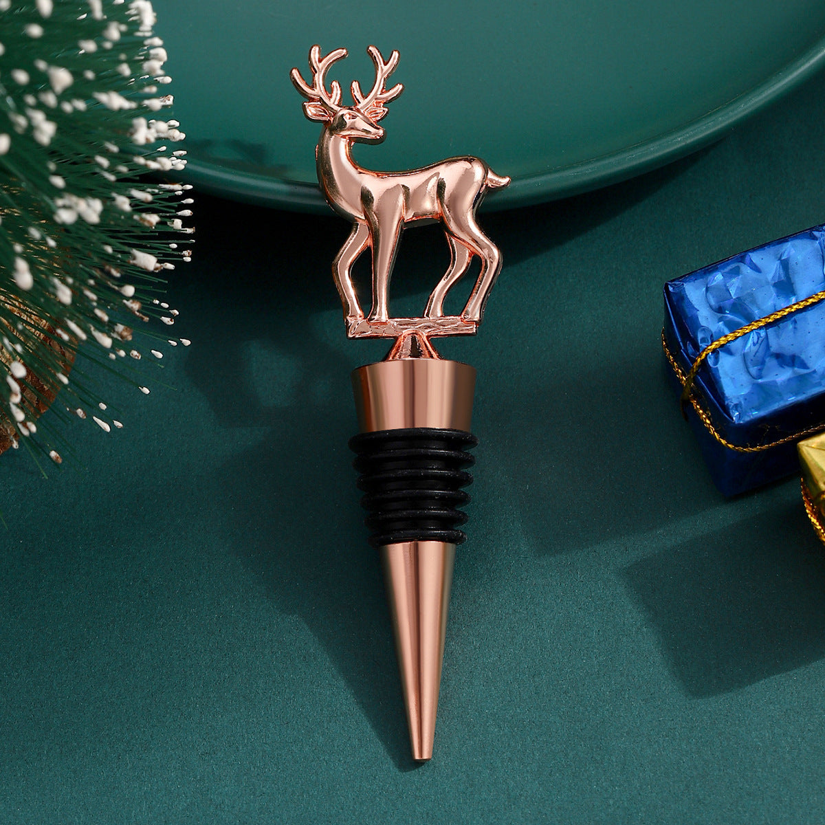 Christmas Deer Decoration Wine Stopper