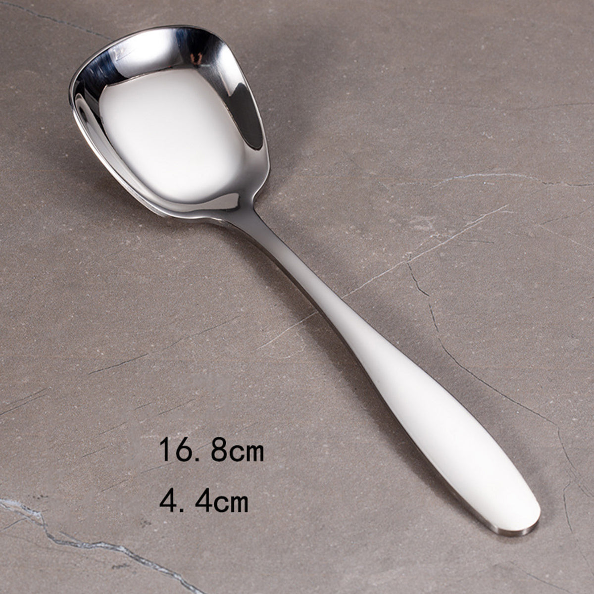 6.62" #M Silver Stainless Steel Ice Cream Spoon Yogurt Spoon 304 Coffee Pudding Spoon