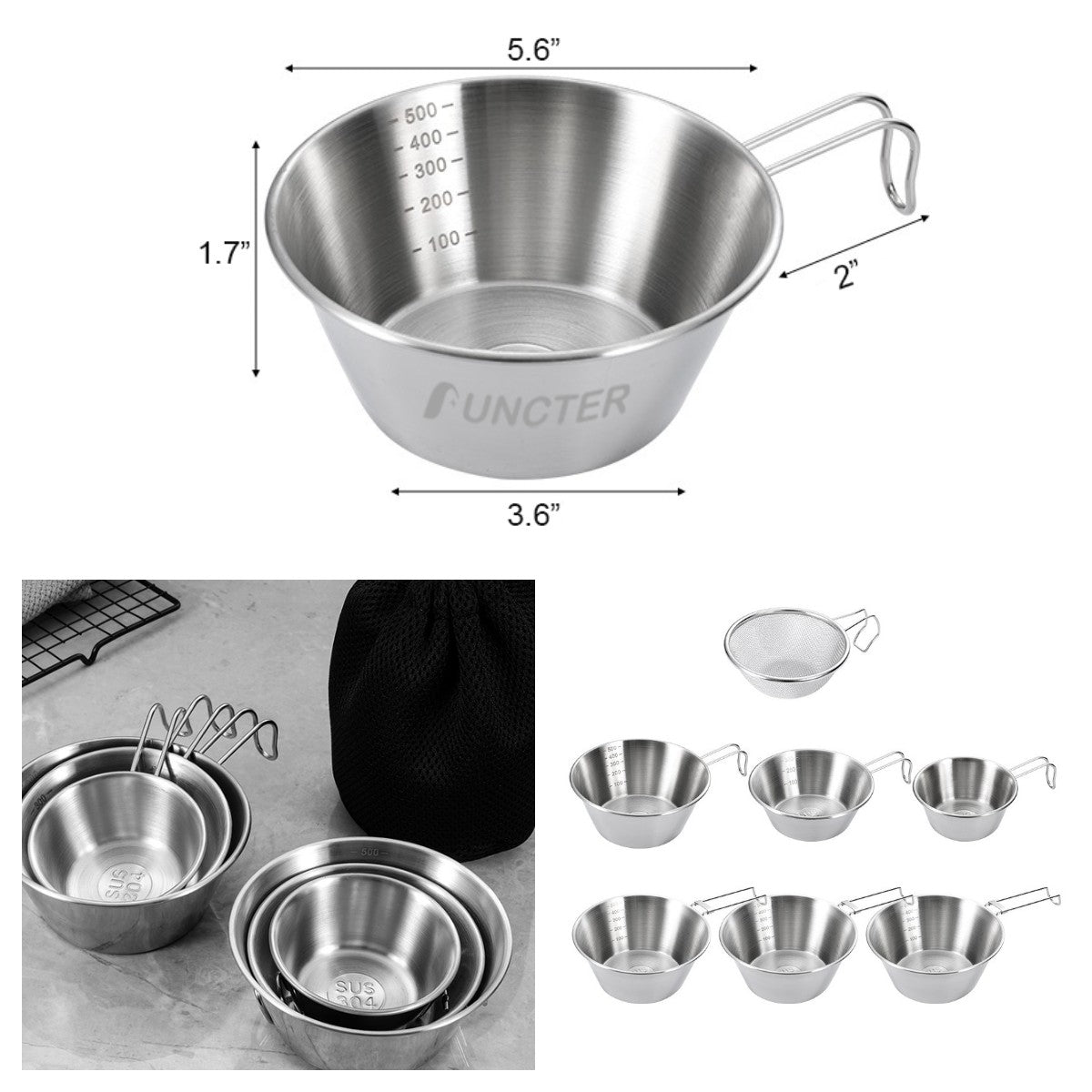 16 Oz. Lightweight Outdoor Salad Bowl Snow Slide Bowl W/ Handle