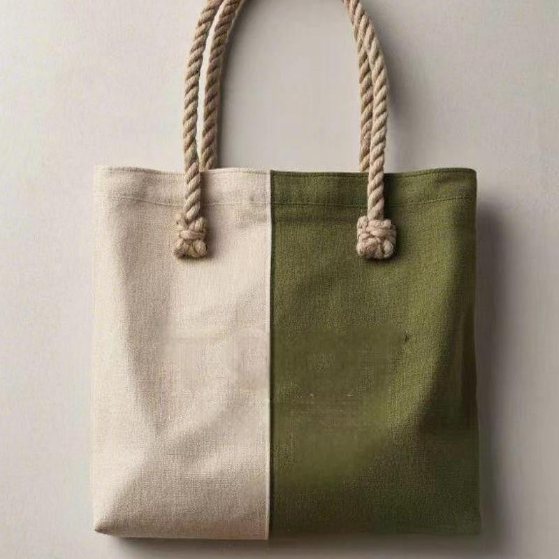 Two Tone Canvas Tote