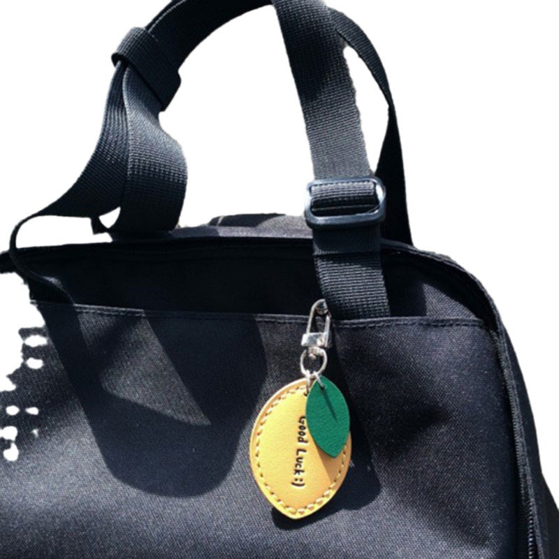 Leaves Shape PU Leather Keychain
