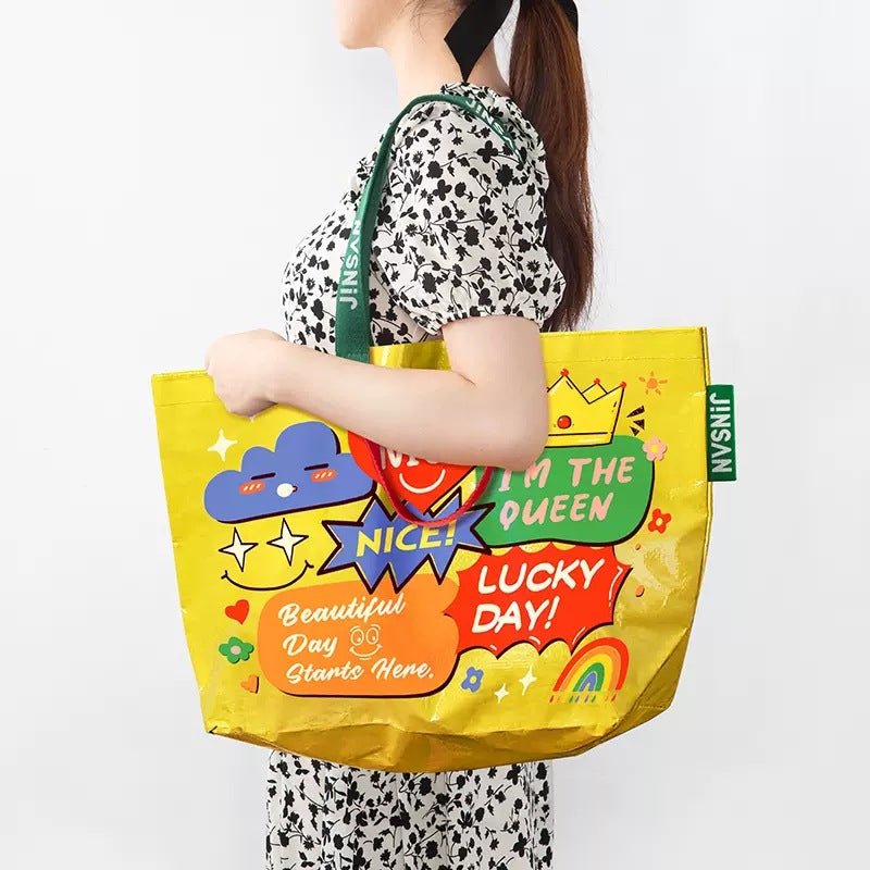 Custom Super Large Capacity PP Woven Bag Reusable Grocery Bag Shopping Tote Bag