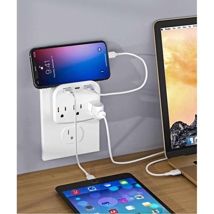 UL wall charger W/2 USB & 1 Type C Port