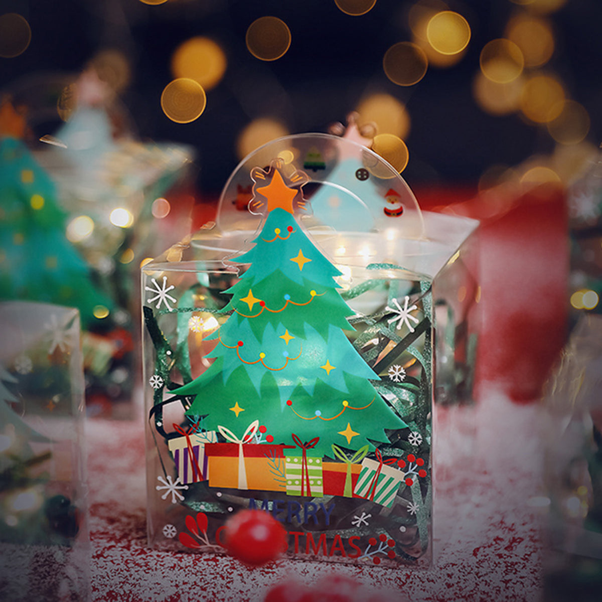 Christmas Candy Box Plastic Clear Gift Boxes