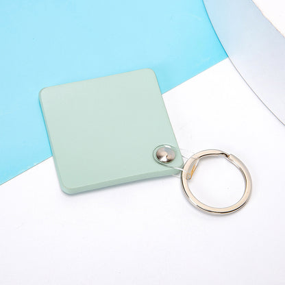 Square PU Leather Keychain for Car Home Key Ring Strap Holder Lanyard Universal Key Fob Keychain