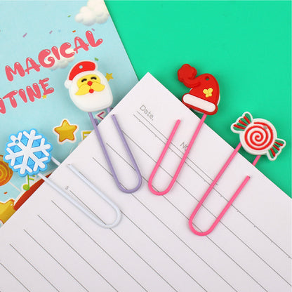 Christmas Candy Paper Clip Custom Pattern Bookmark Book Clip Paper Clasp Christmas Gift