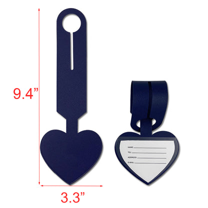 PU Leather Love Heart Shape Luggage Tag Suitcase Tag