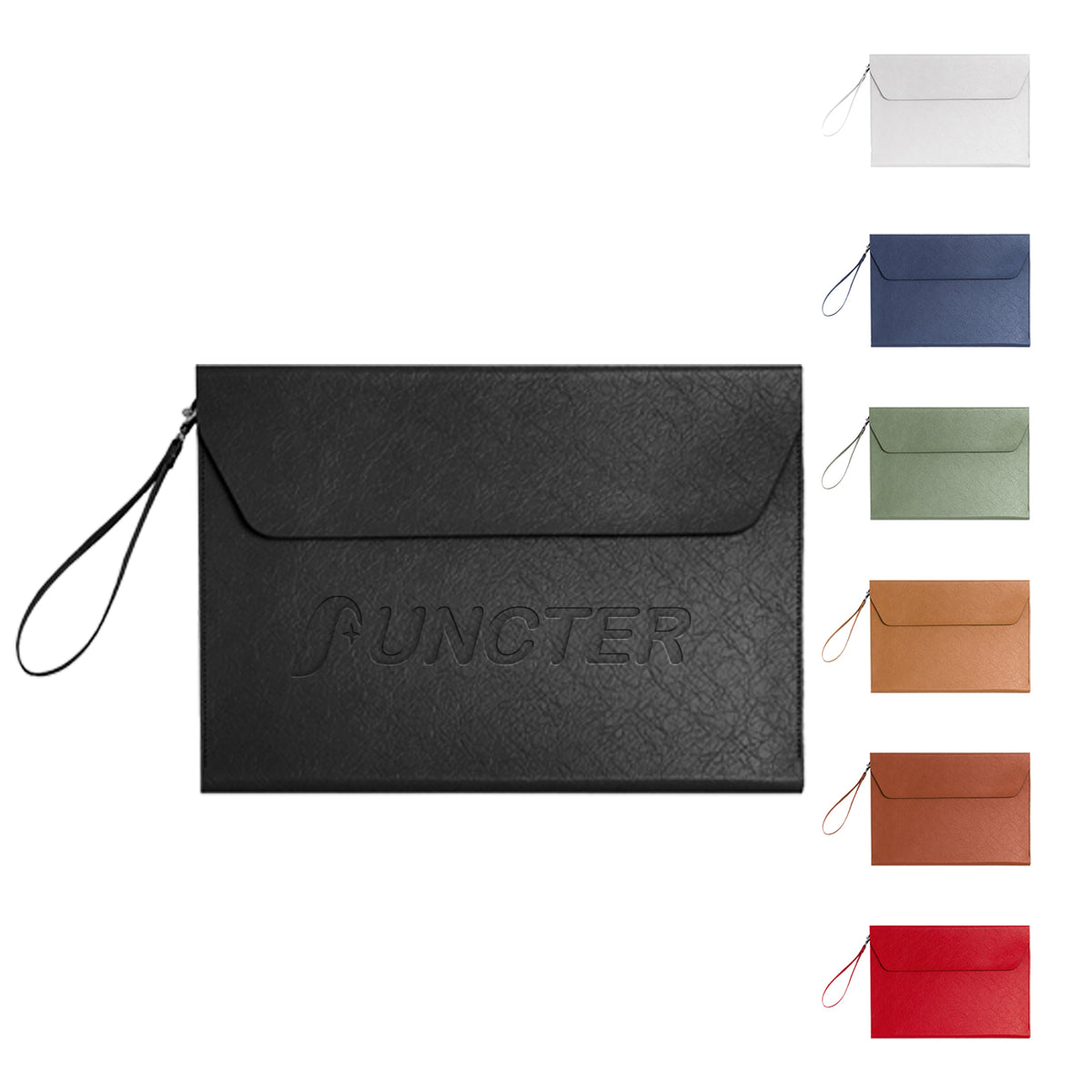 Leather A4 Document Organizer Bag - Portable File Storage Pouch With Zipper Hand For Office & Travel