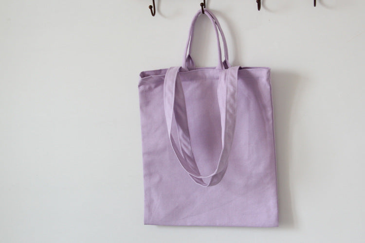 12 oz Canvas Grocery Shopping Tote Bag Single Shoulder Bag Daily Casual Bag For Students