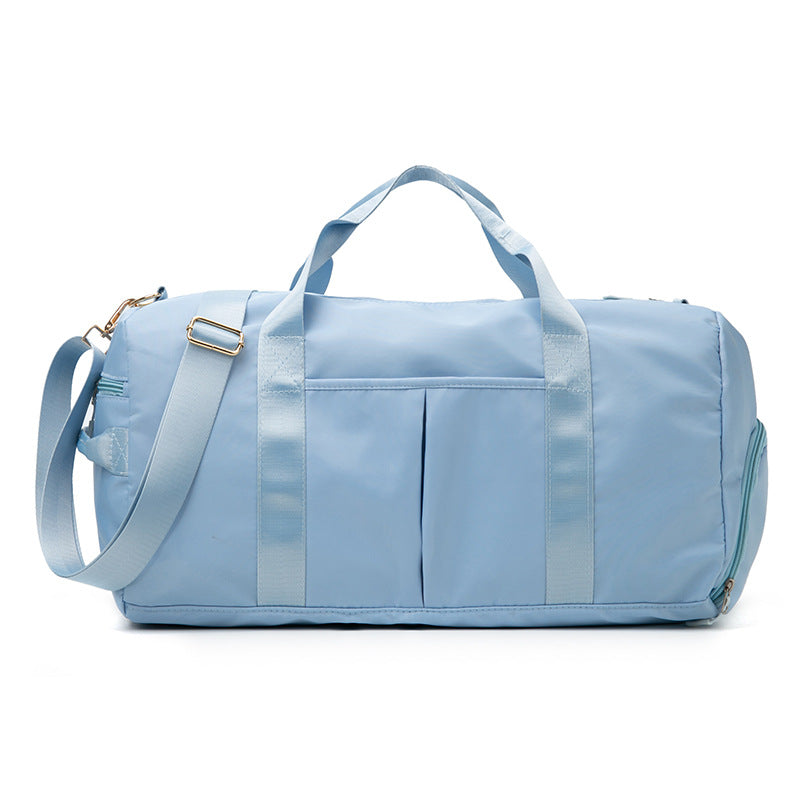 Travel Duffel Bag Sport Gym Bag Nylon Tote Bag Swimming Bag with Shoe Pouch&Wet Pocket