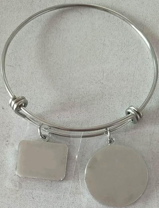 Adjustable Charm w/Circle & Rectangle