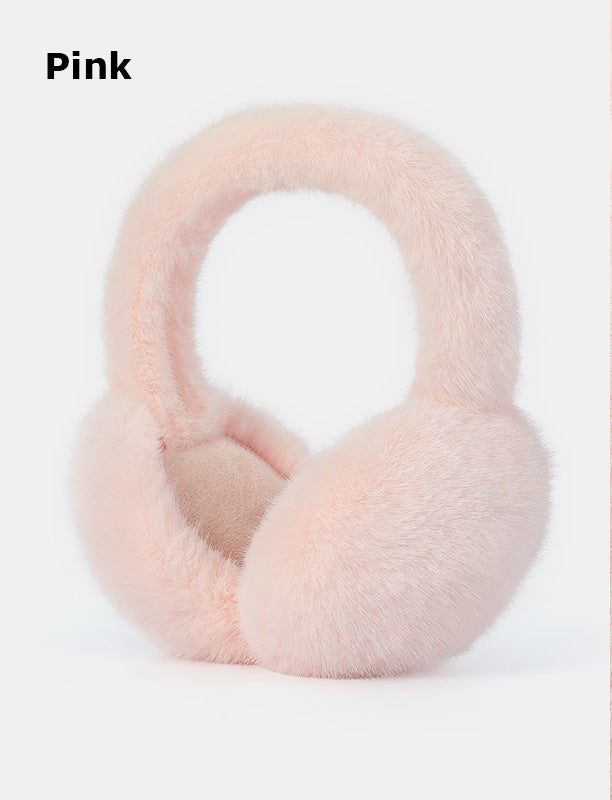 Foldable Ear Muffs for Women Faux Fur Winter Earmuffs Fluffy Ear Warmers Cute Ear Covers