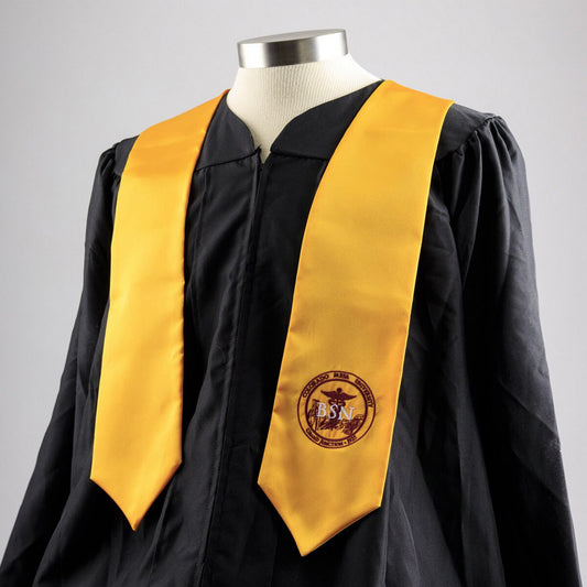 60" L Custom Embroidered Adult Unisex Graduation Honor Stole Classic End