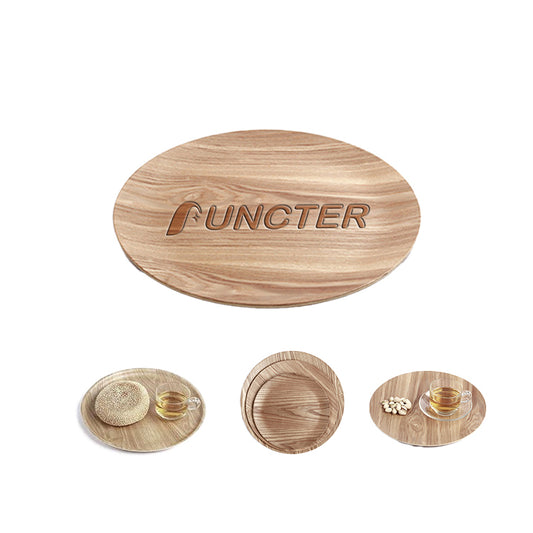 Wooden Serving Tray Round Multi-Purpose Dish 6"Diameter