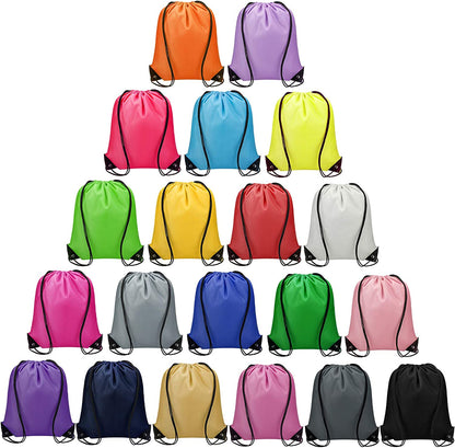 7.8 x 11.8" 210D Polyester Drawstring Backpack for Party Gym Sport Trip