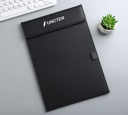 9.06" W x 13" H PU Leather Magnetic Clipboard w/Pen Holder