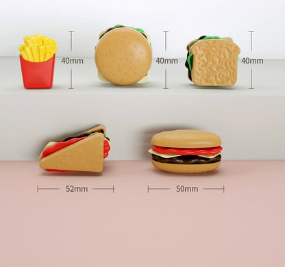 Plastic Pretend Play Fast Food Stacking Toy Set