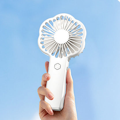 Flower Shape Mini Handheld Fan with Phone Stand