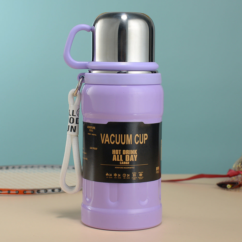 20 Oz/600ml Water Bottle Vacuum Insulated Stainless Steel Bottle Thermal Bottle W/ Own Cup