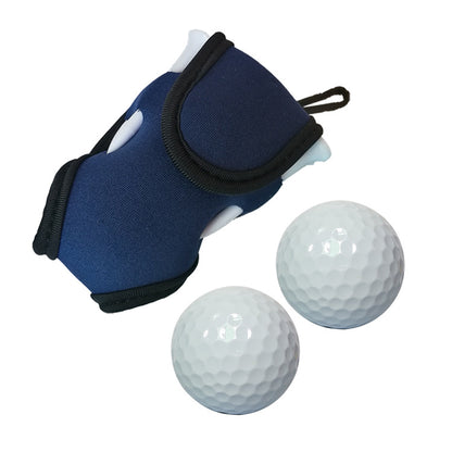 Neoprene Golf Ball Holder Pouch Golf Bag With 2 Golf Balls 4 Golf Tees