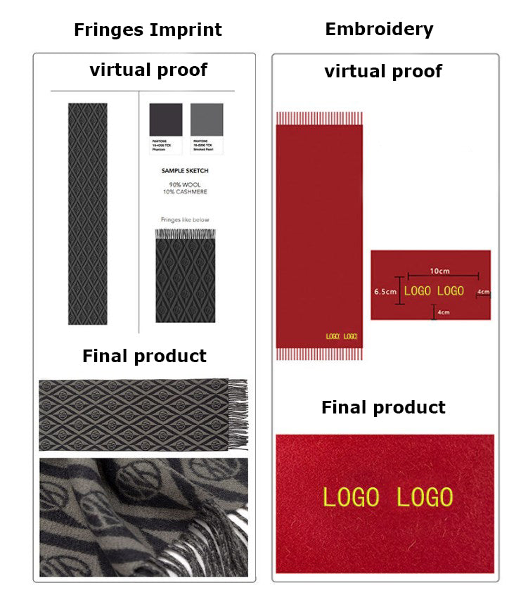 69'' Cashmere 100% Lambswool Tartan Scarf Warm Autumn Winter Scarf Solid Color Fringed Wool Scarf
