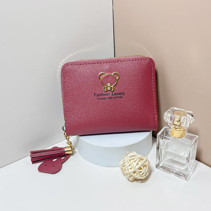 Ladies Short Wallet Zipper Wallet Change Wallet Mini Pouch Card Holder