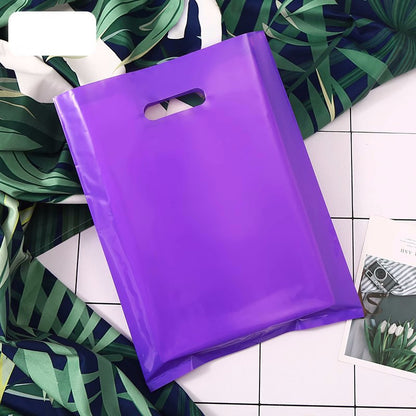 9"x12" 2.4mil Merchandise Bag W/ Die Cut Handle for Boutique Bag Shopping Clothes Packaging Bag