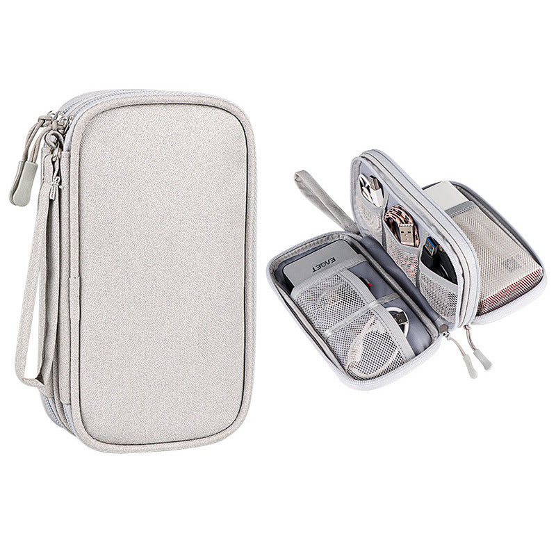 Electronic Accessories Organizer Travel Cable Organizer Bag Pouch (2 Layers)