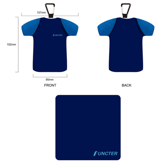 Custom 5.91" x 5.91" Microfiber Pocket Glasses Cloth Screen Cleaner w/ Jersey Shape Pouch