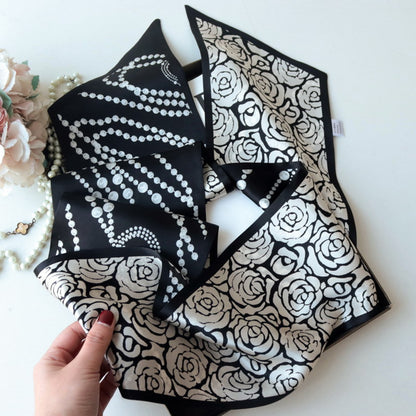 Custom 5.9" x 59" 100% Silk Long Neck Scarf Silk Hair Wrapping