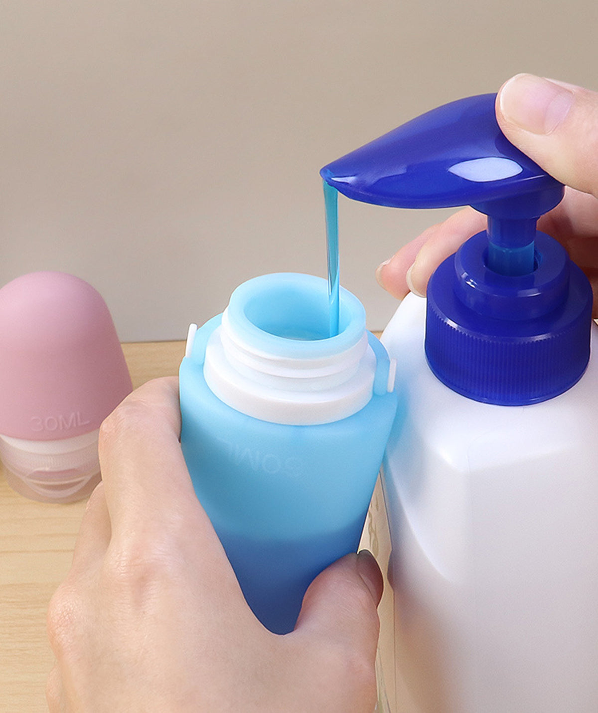 2oz Leak Proof Refillable Travel Accessories for Shampoo Conditioner