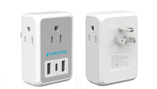 FCC 3 Jacks Cube Wall Charger W/A Type C USB
