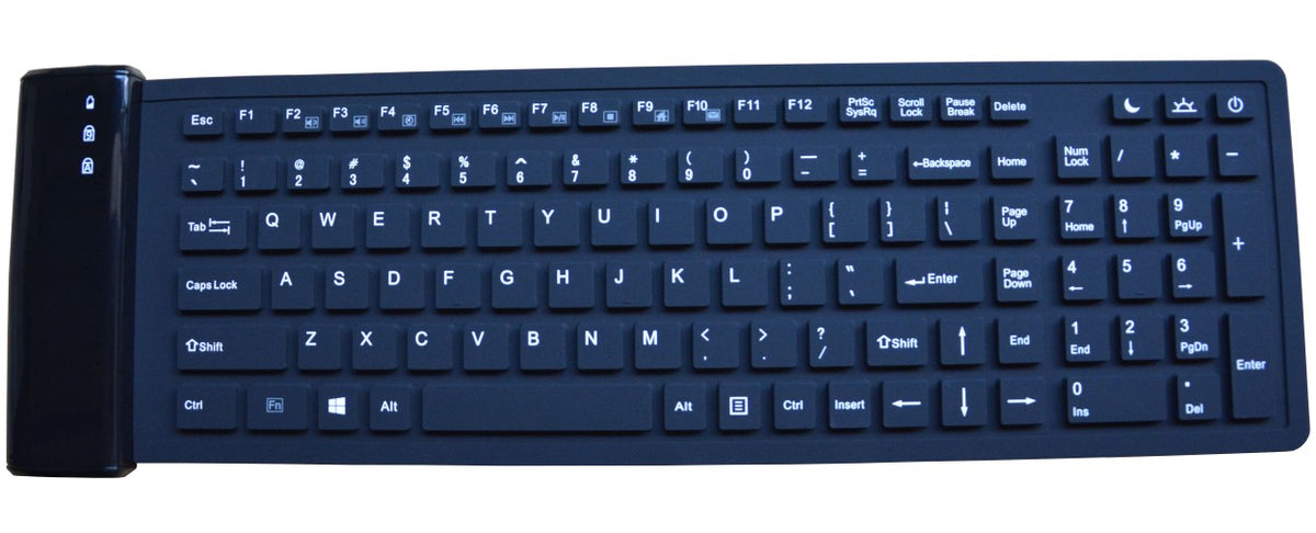 107 Keys Portable Wireless Silicone Keyboard