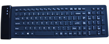 107 Keys Portable Wireless Silicone Keyboard