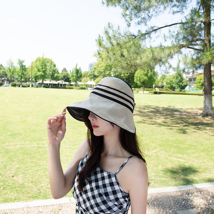 Women's UPF 50+ UV Protection Wide Brim Beach Sun Visor Hat
