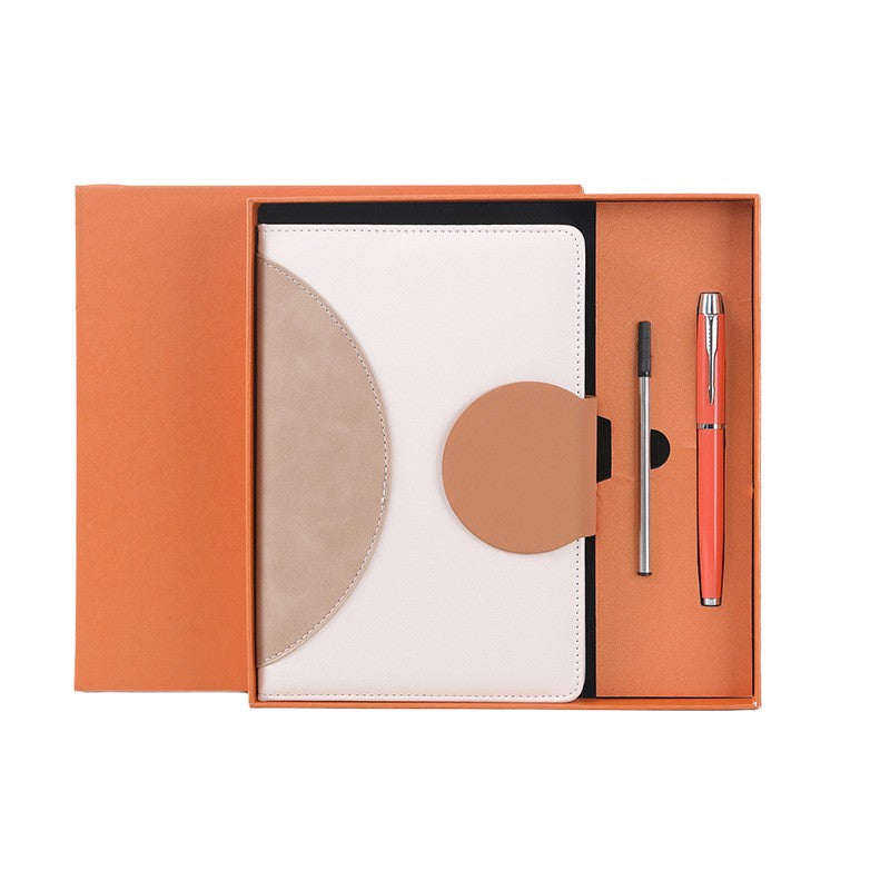 A5 Magnetic Snap Soft Cover Notebook Box Set W/ Pen