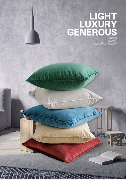 Full Printed 19.7 x 19.7" Premium Square Dutch Velvet Throw Pillowcase With Hidden Zipper