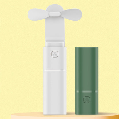 2 Levels Wind Speed Rechargeable Mini Handheld Fan With 2,000mAh Power Bank