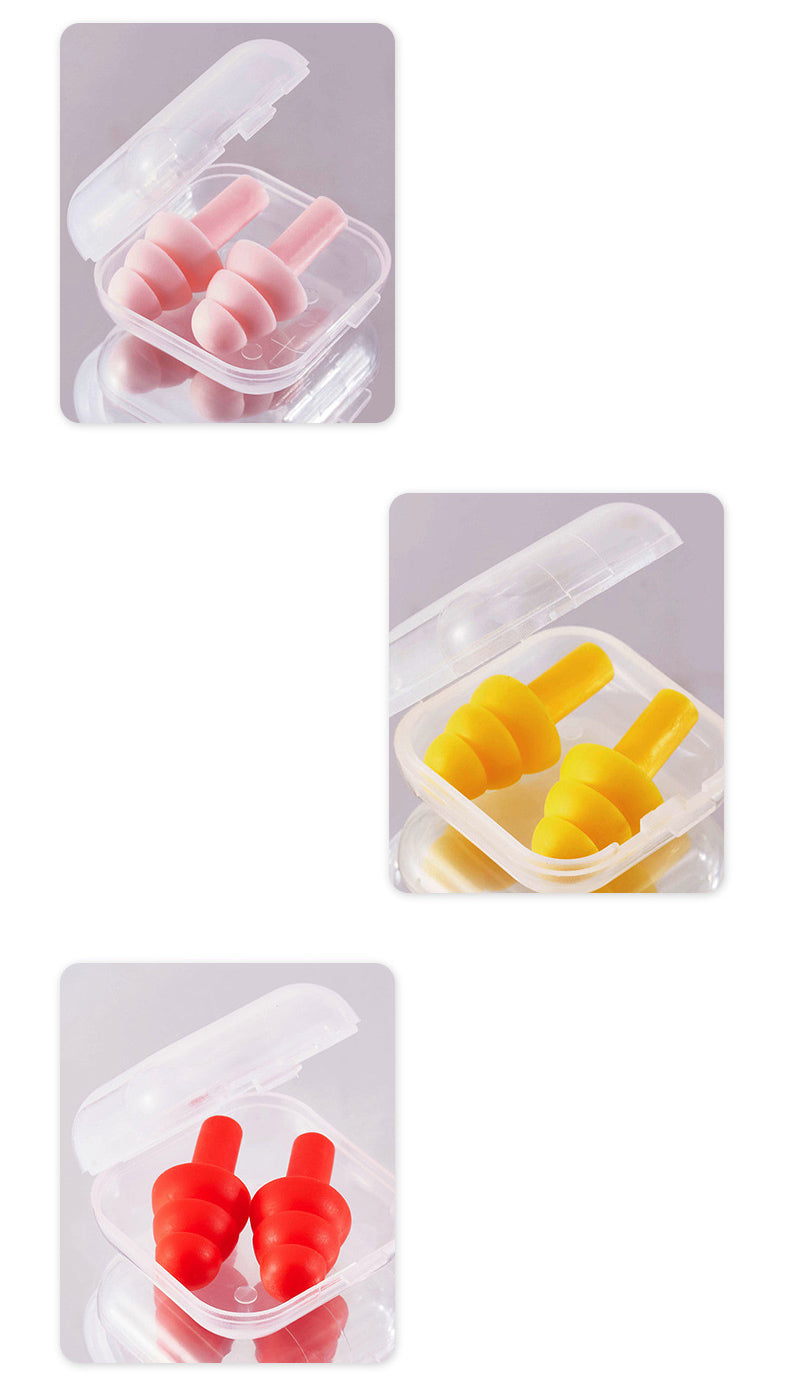 Silicone Earplugs for Noise Reduction Sound Blocking & Sleep Aid