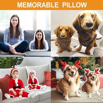 15'' to 20" Personalized Pet Photo DIY Molding 3D Shaped Pillow Dog Cat Pillow