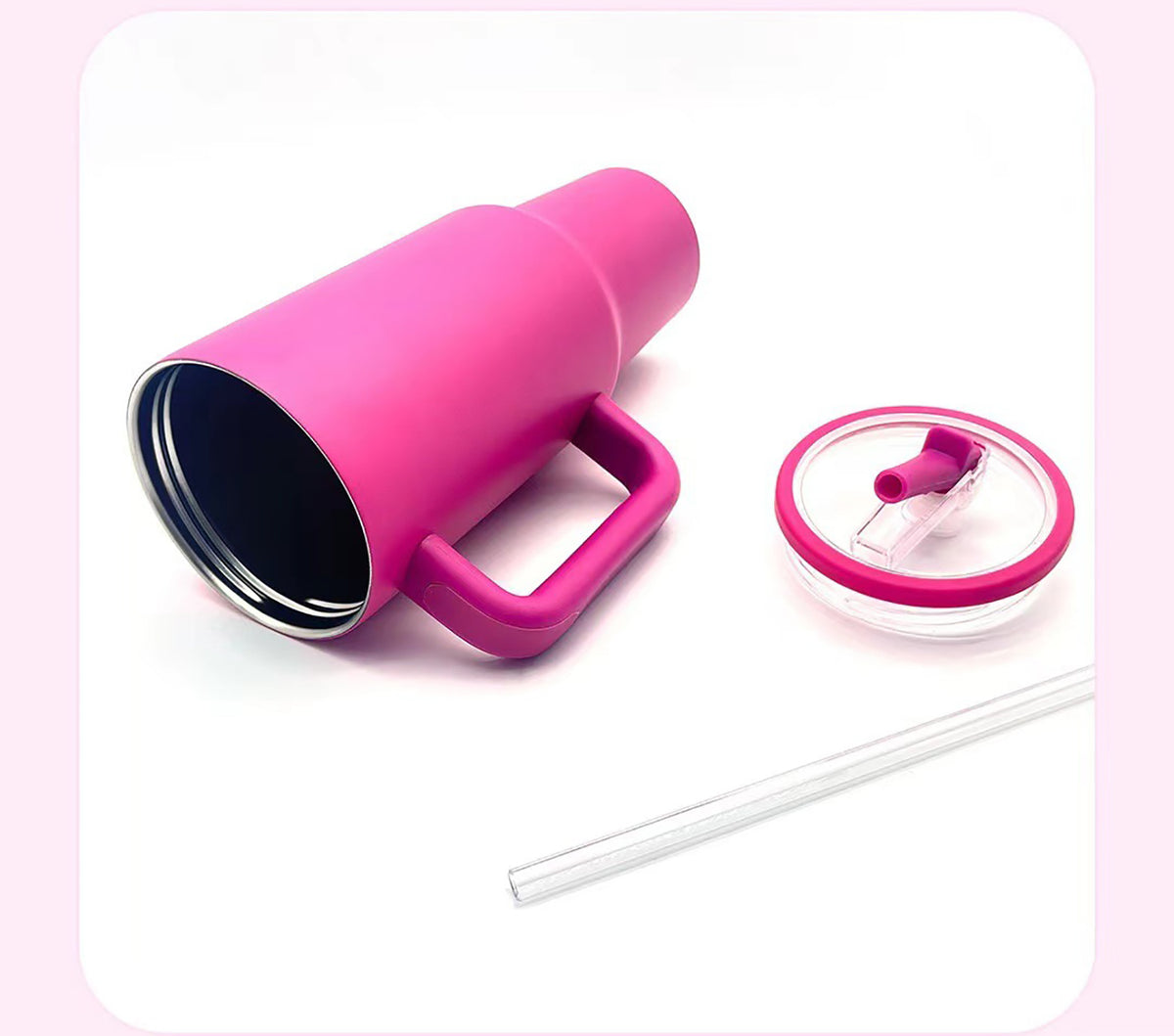 40 Oz/1200ml Car Tumbler Insulated Stainless Steel Water Bottle With Handle & Lid & Flip Straw