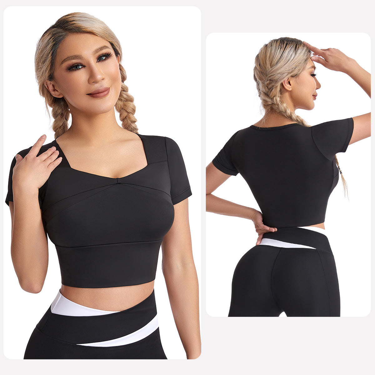 Women's Yoga Sports Bra Strappy Bralette Bra Running Vest Athletic Shirt