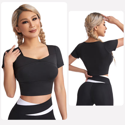 Women's Yoga Sports Bra Strappy Bralette Bra Running Vest Athletic Shirt