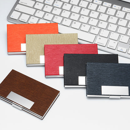 PU Leather W/Stainless Steel Business Card Cases