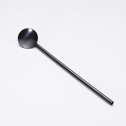 304 Stainless Straw Spoon Drinking Spoon With Straw (Gold & Rose Gold & Rainbow & Black)