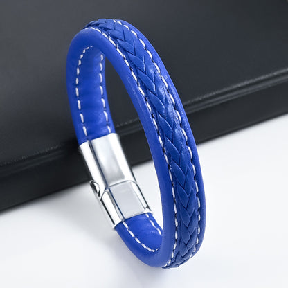 PU Fashion Woven Bracelet for Man