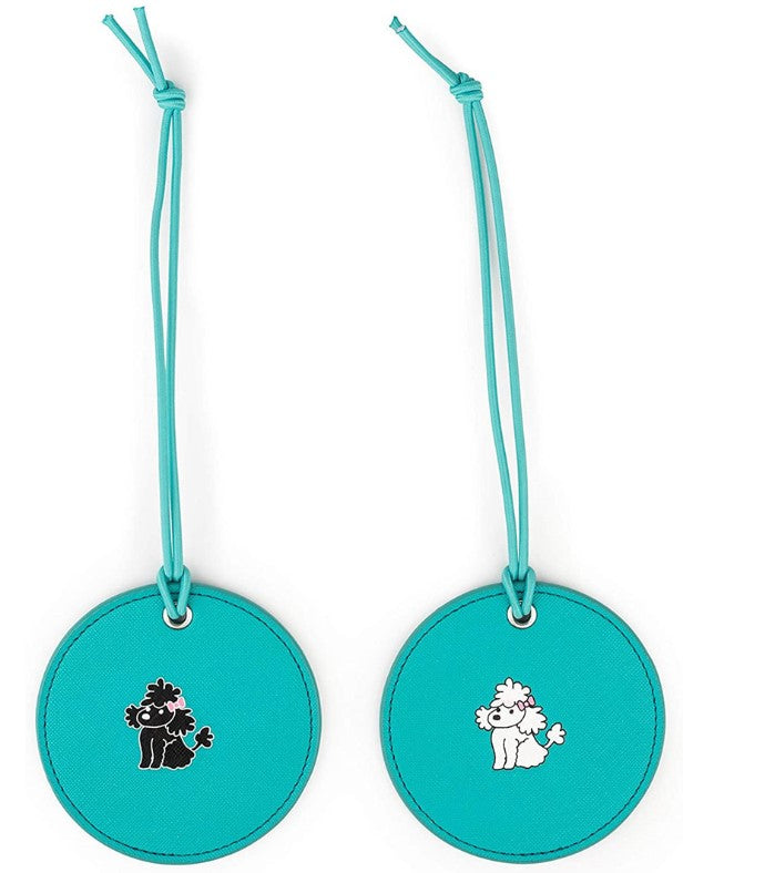 Round Shaped PU Leather Luggage Tag