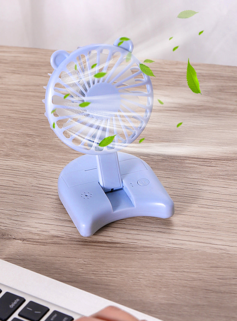 Neck Fan Mini Portable Handheld Fan Battery Operated Desktop Folding Fan